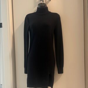 Elegant Black Turtleneck Dress
